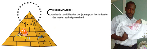 Fig. 7: Left: An independent Haitian enterprise - Julien Jackson’s business logo for his youth outreach committee for the valuation of technical trades. Right: Jackson’s latest enterprise. Images courtesy Stephen Sun/Julien Jackson